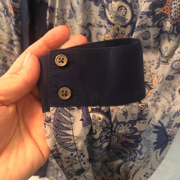 Club Monaco print 100% silk shirt dress - Picture 5 of 9